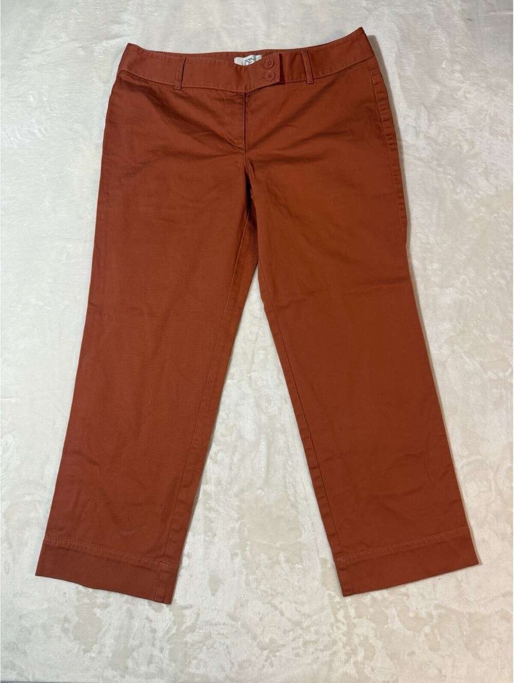 Ann Taylor LOFT Size 4 Orange Marisa Fit Straight Leg Cropped Casual Pants
